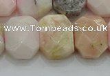 CNG5873 8*12mm - 12*16mm faceted freeform natural pink opal beads