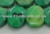CNG5877 15.5 inches 8*12mm - 12*16mm faceted freeform grass agate beads