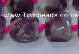 CNG5886 15.5 inches 10*12mm - 10*14mm faceted freeform tourmaline beads
