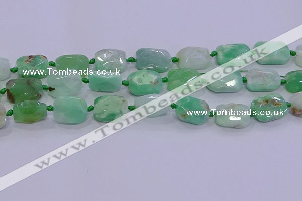 CNG5898 10*14mm - 12*16mm faceted freeform Australia chrysoprase beads