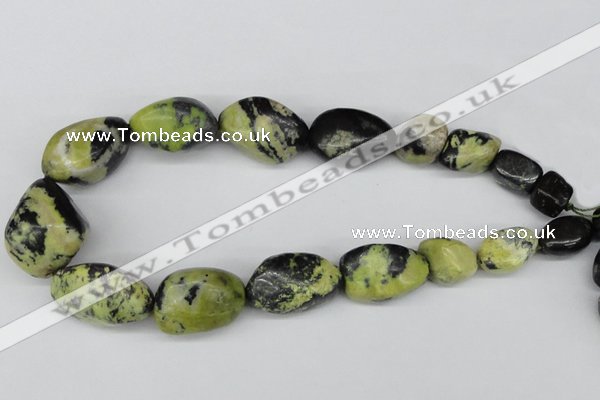 CNG59 15.5 inches 10*16mm - 20*35mm nuggets yellow pine turquoise beads