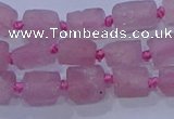 CNG5901 4*6mm - 6*10mm nuggets rough Madagascar rose quartz beads