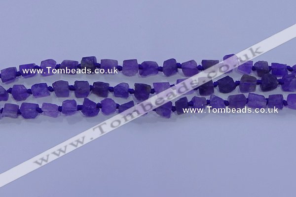 CNG5902 15.5 inches 4*6mm - 6*10mm nuggets rough amethyst beads