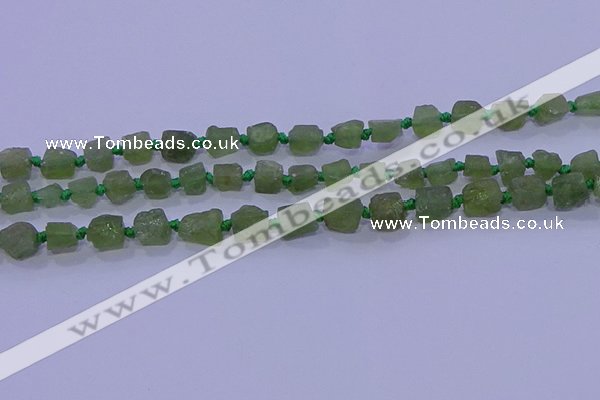 CNG5909 15.5 inches 4*6mm - 6*10mm nuggets rough green apatite beads