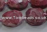 CNG5934 10*14mm - 12*16mm faceted freeform rhodochrosite beads