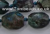 CNG5940 10*14mm - 12*16mm faceted freeform chrysocolla beads