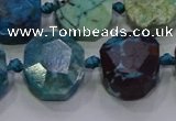 CNG5941 10*14mm - 12*16mm faceted freeform chrysocolla beads