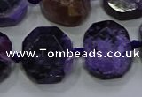 CNG5944 10*14mm - 12*16mm faceted freeform charoite beads