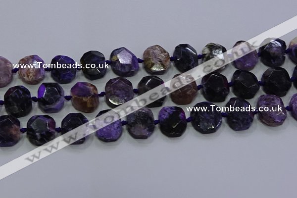 CNG5944 10*14mm - 12*16mm faceted freeform charoite beads