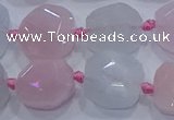 CNG5950 15.5 inches 10*12mm - 10*14mm faceted freeform morganite beads