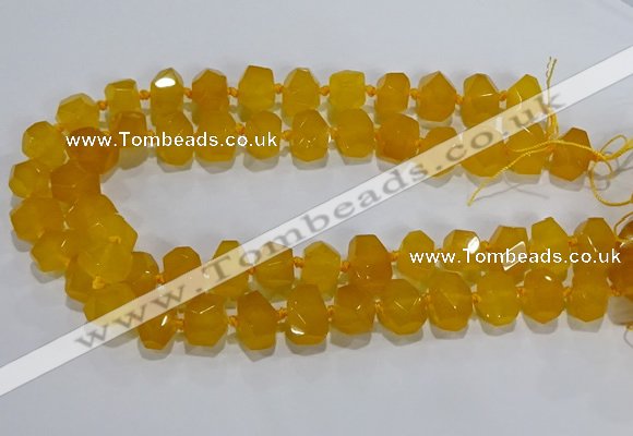 CNG6011 15.5 inches 10*14mm - 12*16mm faceted nuggets white jade beads