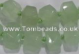 CNG6017 15.5 inches 10*14mm - 12*16mm faceted nuggets white jade beads