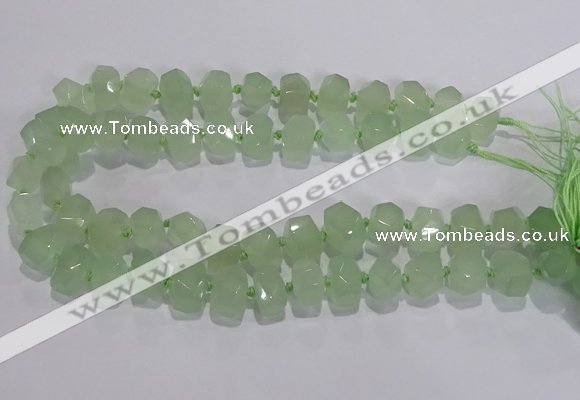 CNG6017 15.5 inches 10*14mm - 12*16mm faceted nuggets white jade beads