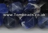 CNG6037 15.5 inches 12mm faceted nuggets sodalite gemstone beads