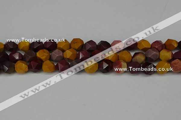 CNG6042 15.5 inches 12mm faceted nuggets mookaite gemstone beads