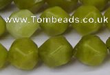 CNG6044 15.5 inches 12mm faceted nuggets lemon jade beads