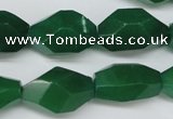 CNG605 14*22mm – 13*28mm faceted nuggets green aventurine beads