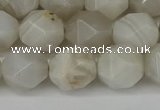 CNG6080 15.5 inches 8mm faceted nuggets grey agate beads