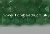 CNG6101 15.5 inches 8mm faceted nuggets green aventurine beads