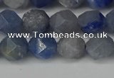 CNG6102 15.5 inches 8mm faceted nuggets blue aventurine beads