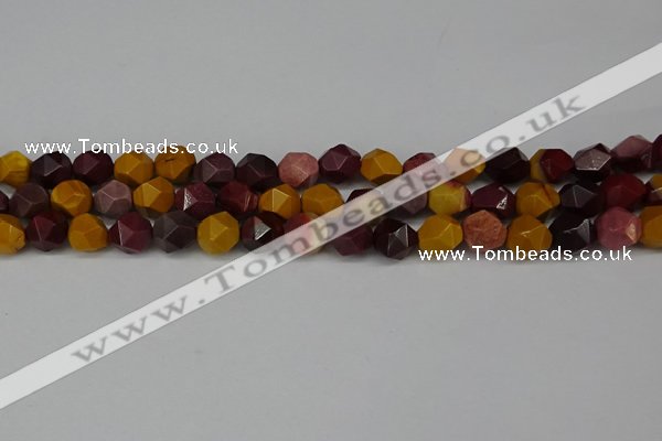 CNG6106 15.5 inches 8mm faceted nuggets mookaite gemstone beads