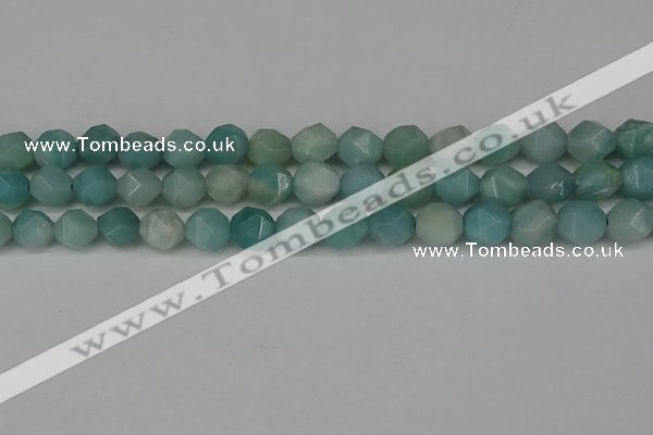 CNG6175 15.5 inches 10mm faceted nuggets amazonite gemstone beads