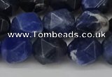 CNG6179 15.5 inches 10mm faceted nuggets sodalite gemstone beads