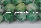 CNG6192 15.5 inches 10mm faceted nuggets Qinghai jade beads