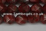 CNG6198 15.5 inches 10mm faceted nuggets brecciated jasper beads