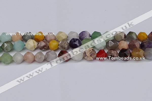 CNG6204 15.5 inches 10mm faceted nuggets mixed gemstone beads