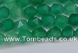 CNG6226 15.5 inches 6mm faceted nuggets green agate beads