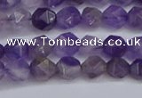 CNG6230 15.5 inches 6mm faceted nuggets amethyst beads