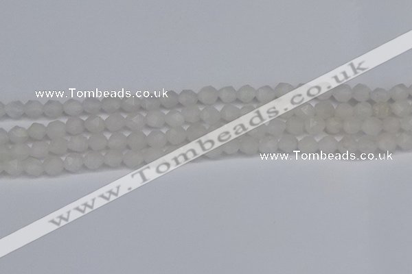 CNG6235 15.5 inches 6mm faceted nuggets white jade beads