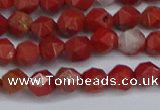 CNG6241 15.5 inches 6mm faceted nuggets red jasper beads