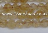 CNG6259 15.5 inches 6mm faceted nuggets coffee cherry quartz beads