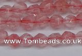 CNG6260 15.5 inches 6mm faceted nuggets cherry quartz beads