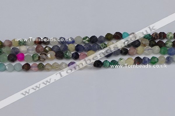 CNG6265 15.5 inches 6mm faceted nuggets mixed gemstone beads