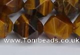 CNG6299 15.5 inches 14mm faceted nuggets yellow tiger eye beads