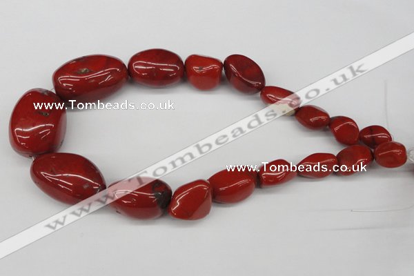 CNG63 15.5 inches 10*15mm - 25*40mm nuggets red jasper beads