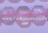 CNG6301 15.5 inches 13*18mm - 15*20mm faceted freeform rose quartz beads