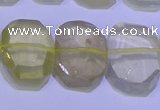 CNG6304 15.5 inches 13*18mm - 15*20mm faceted freeform lemon quartz beads