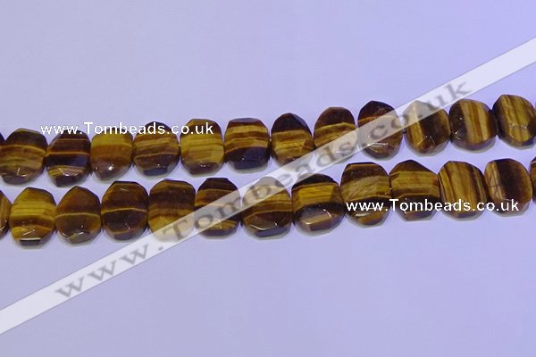 CNG6314 13*18mm - 15*20mm faceted freeform yellow tiger eye beads