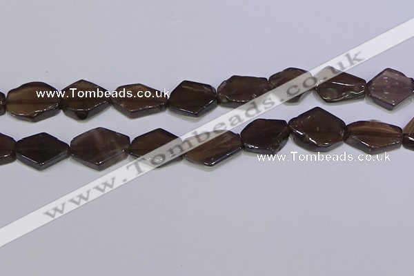 CNG6332 15.5 inches 14*18mm - 16*22mm freeform smoky quartz beads