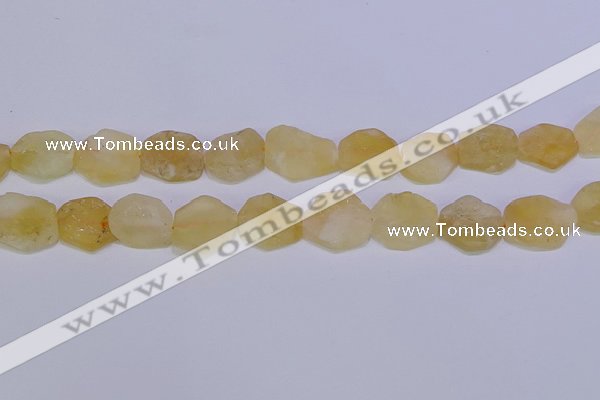 CNG6355 15.5 inches 14*18mm - 16*22mm freeform matte citrine beads