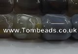 CNG6410 15.5 inches 15*20mm faceted nuggets grey agate beads