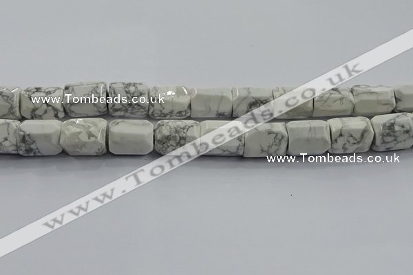 CNG6418 15.5 inches 15*20mm faceted nuggets white howlite beads