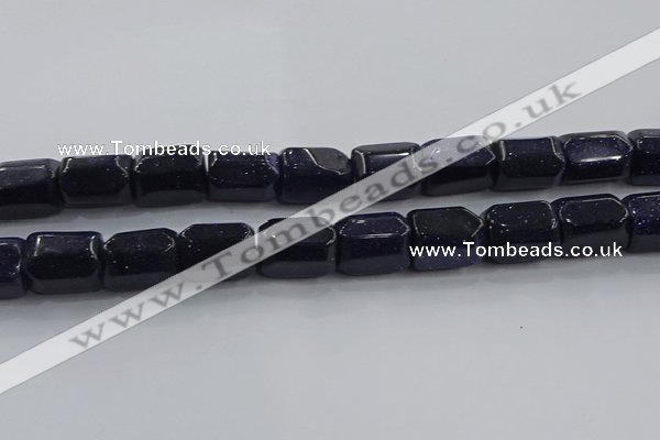 CNG6422 15.5 inches 15*20mm faceted nuggets blue goldstone beads