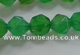 CNG6514 15.5 inches 10mm faceted nuggets green agate beads