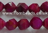 CNG6536 15.5 inches 10mm faceted nuggets red tiger eye beads