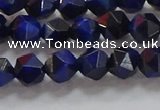 CNG6542 15.5 inches 6mm faceted nuggets blue tiger eye beads